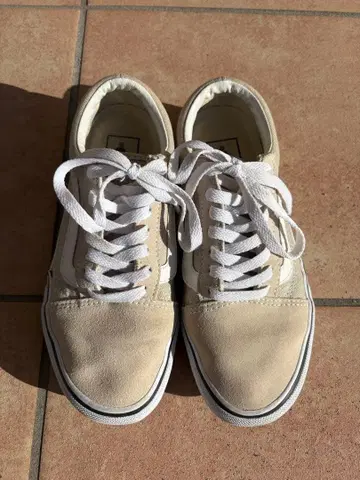 Vans 올드스쿨 화이트 베이지 스웨이드 스니커즈