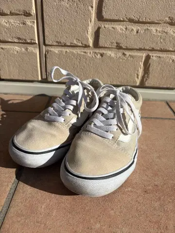 Vans 올드스쿨 화이트 베이지 스웨이드 스니커즈