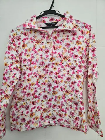 먼싱웨어 골프웨어 꽃무늬 긴팔 셔츠 LL