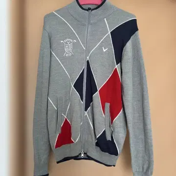 캘러웨이 W 지퍼 다이아 무늬 니트 자켓 골프 의류