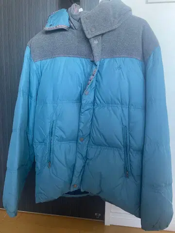 POLO 후드 부착 다운 자켓