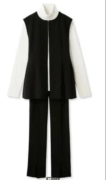 새상품급 미라 오웬 페플럼 베스트 터틀 팬츠 3점 SET 셋업