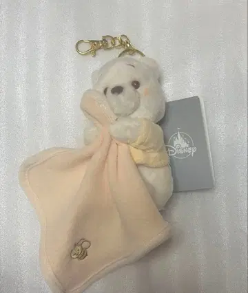 디즈니 푸우 봉제 인형 키체인 하니 밀크 라떼 컬러 택 포함