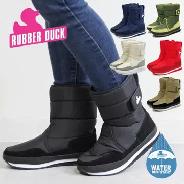 러버덕 스노우 부츠 RUBBERDUCK 블랙 24cm