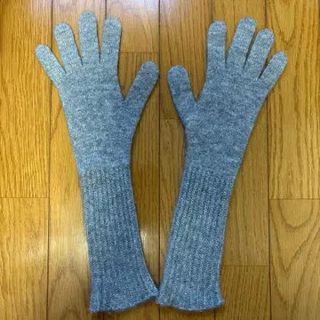 캐시미어 100% 그레이 롱 장갑