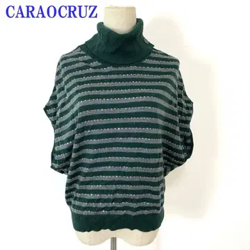 캐릭터 오클러스 하이넥 베스트 그린 울 100% 9 C4781