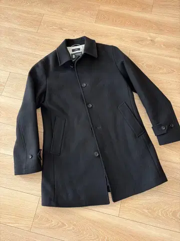 SHIPS 블랙 울 피 코트