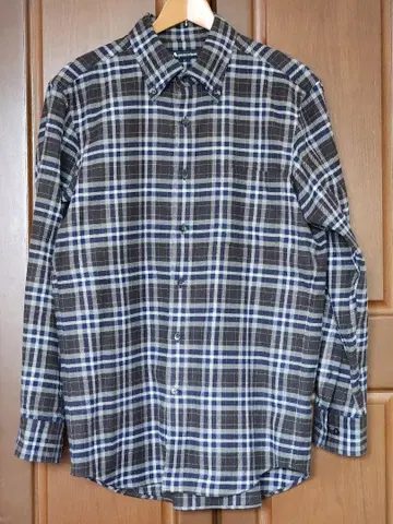 Aquascutum 브라운 계열 체크 긴팔 셔츠 LL