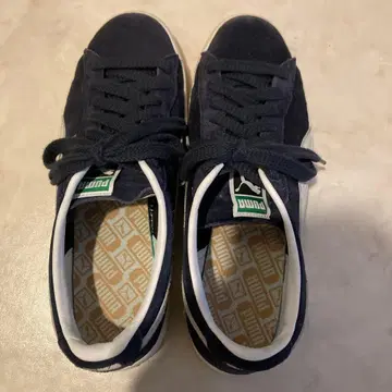 Puma 네이비 스웨이드 스니커즈