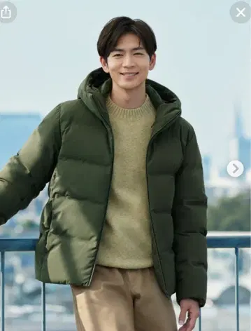 [ 새상품급 ] UNIQLO 유니클로 다운 카키 남성용 M 사이즈