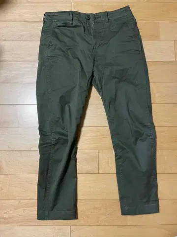 BEAMS 올리브 스트레치 테이퍼드 치노 M 사이즈