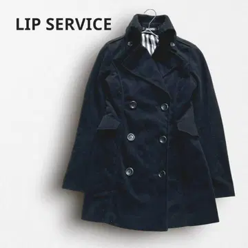 6124 [립 서비스] A라인 롱 코트 더블 버튼 슬림 Y2K