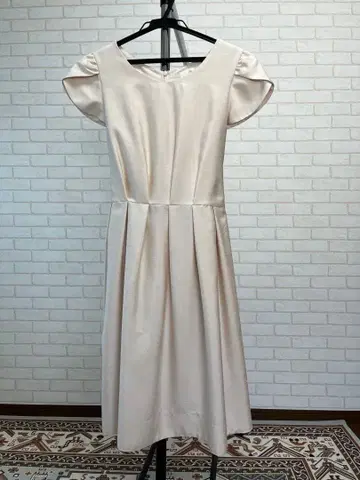 반팔 원피스 플리츠 리본 포함