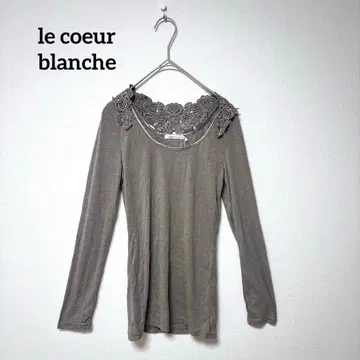 le.coeur blanc 그레이 긴팔 T셔츠 티셔츠 38 레이스