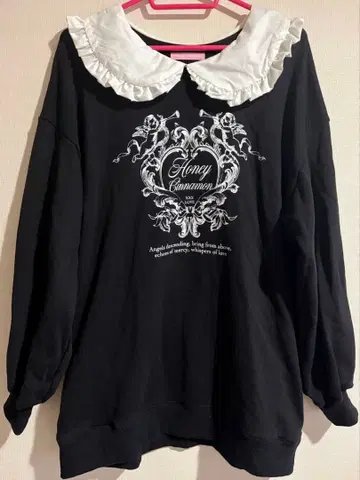 honey cinnamon 트레이닝복 맨투맨 원피스 둥근 카라 천사 깃털