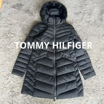 새상품급 타미힐피거 TOMMY HILFIGER 블랙 다운 코트 M