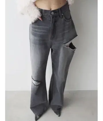 [ EVRIS ] 데미지 데님 팬츠