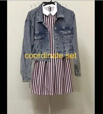 데님 자켓 코디네이트 세트