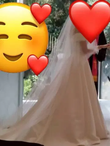 롱 기차 화이트 웨딩 드레스