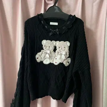 LIZLISA 리즈리사 곰 니트탑