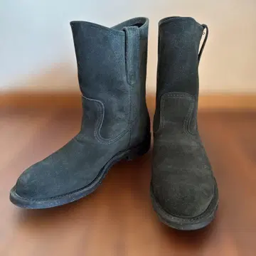 새상품급 레드윙 8186 스웨이드 페코스 블랙 러프아웃 부츠