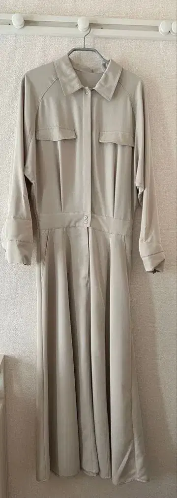 베이지 셔츠 원피스 긴팔