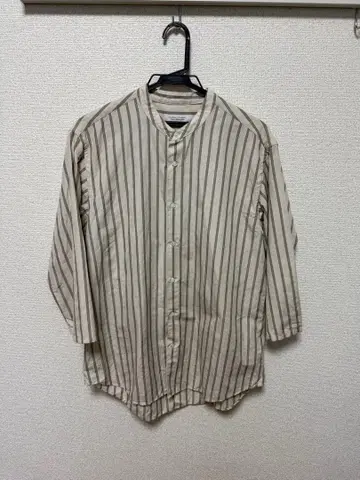 JOURNAL STANDARD 스트라이프 밴드 카라 셔츠