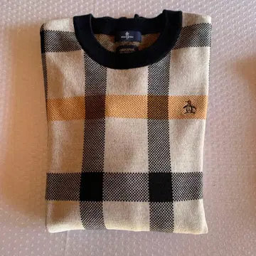 Munsingwear 체크 무늬 니트 스웨터 3L 사이즈