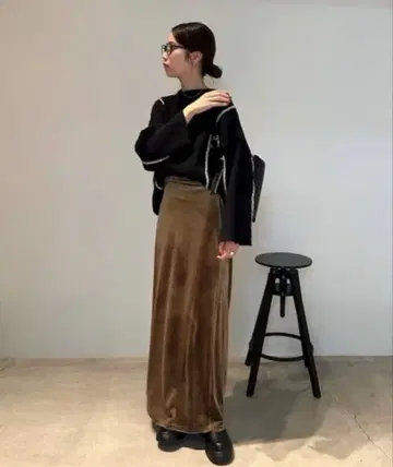 select MOCA by son 벨로아 I라인 롱 스커트 M