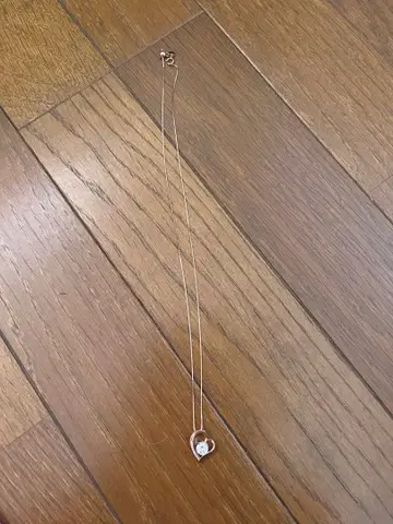 하트 모양 크리스탈 목걸이 로즈 골드