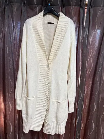 K.T. 아이보리 롱 가디건 사이즈 9