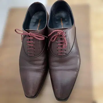 마드라스 브라운 가죽 레이스업 슈즈