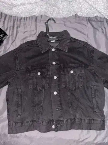 다크 그레이 데님 자켓 숏 기장