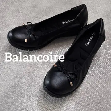 미사용 Balancoire 블랙 플랫 발레 슈즈 일본제 24.0 양가죽