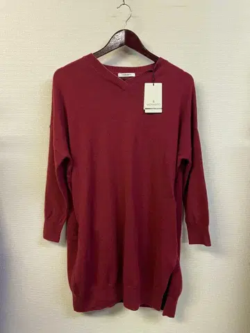 MORABITO 택 포함 새상품 버건디 V넥 니트 38