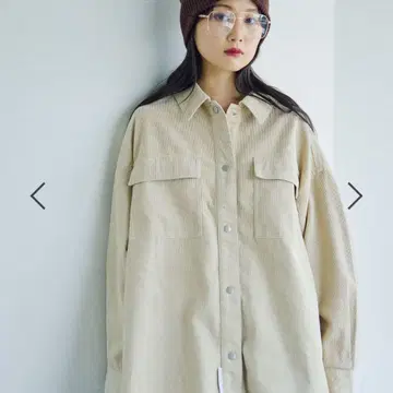렙심 이번 시즌 코듀로이 BIG 셔츠 아이보리