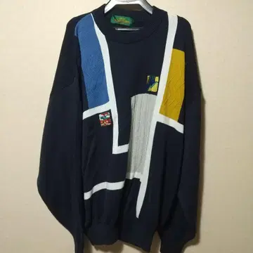 기하학 패턴 오버 사이즈 니트 L~XL