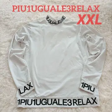 PIU1UGUALE3RELAX 화이트 롱 슬리브 T셔츠 긴팔