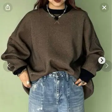 JEANASIS 12GW 자카드 볼륨 슬리브 풀오버