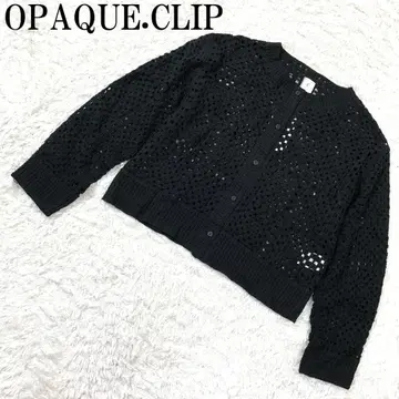 택 포함 새상품 OPAQUE.CLIP 니트 가디건 블랙 F B971