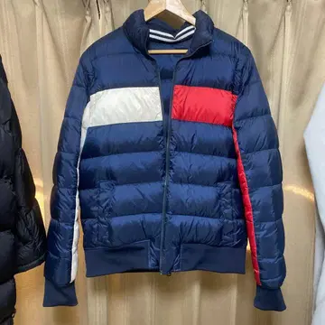 TOMMY HILFIGER 다운 자켓 네이비/레드