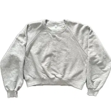 드로우 그레이 크롭 맨투맨