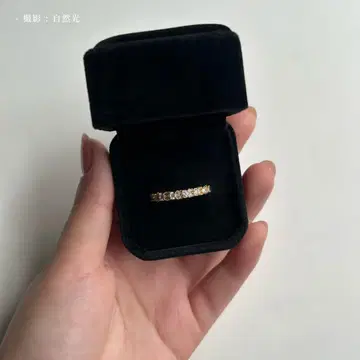 유품 정리 반지 골드 컬러 풀 이터니티 골드링 다이아몬드