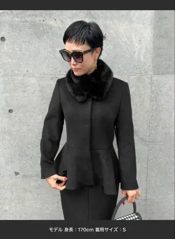 JENNE 페플럼 숏코트