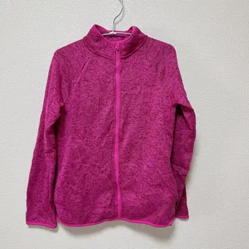 플리스 자켓 핑크 풀 집업 여성용 M 사이즈