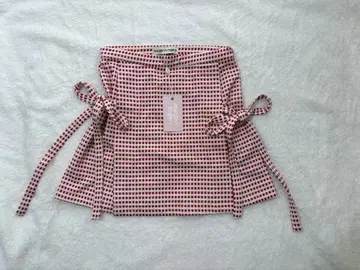 마가린 핑거스 리본 미니 스커트 레드