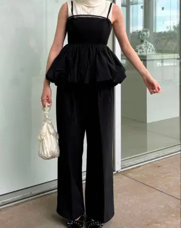 릴리 브라운 벌룬 뷔스티에 셋업 팬츠만 와이드 팬츠