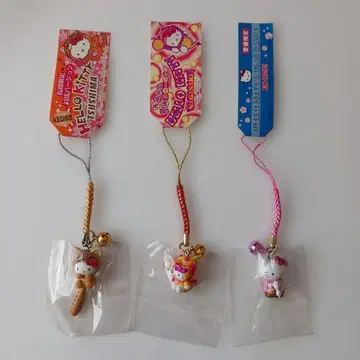 지역 한정 나가사키&에히메 헬로키티 스트랩 3종 세트