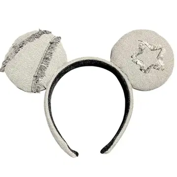 도쿄 디즈니 리조트 데님 미키 머리띠 실버 계열