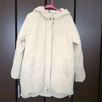 Doublefocus 후드 부착 충전솜 코트 M 아이보리